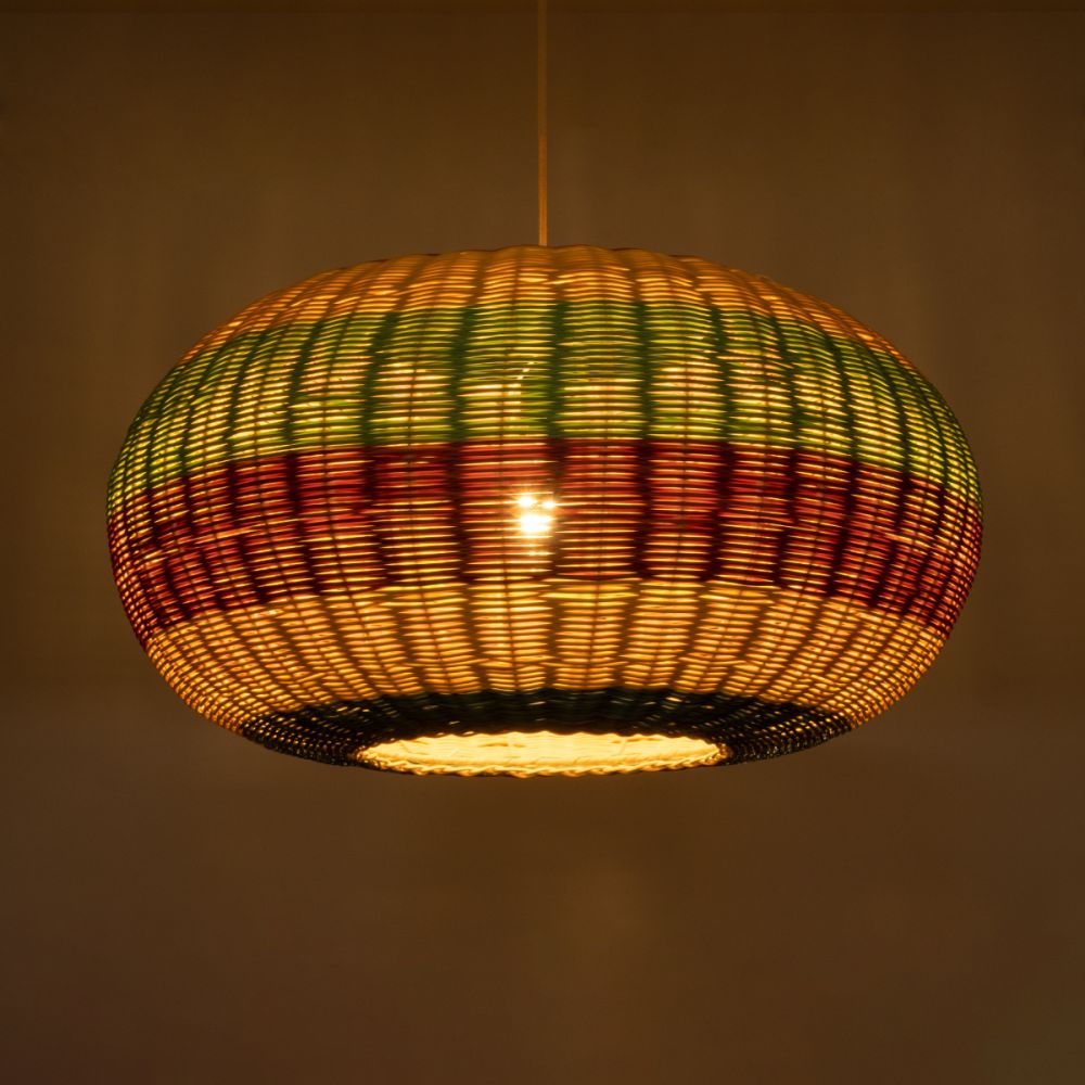 GLOBOSTAR® CABALLEROS 02056 Boho Κρεμαστό Φωτιστικό Οροφής με Ντουί 1 x E27 AC 220-240V IP20 - Πολύχρωμο - Μ70 x Π70 x Υ36cm