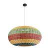 GLOBOSTAR® CABALLEROS 02056 Boho Κρεμαστό Φωτιστικό Οροφής με Ντουί 1 x E27 AC 220-240V IP20 - Πολύχρωμο - Μ70 x Π70 x Υ36cm