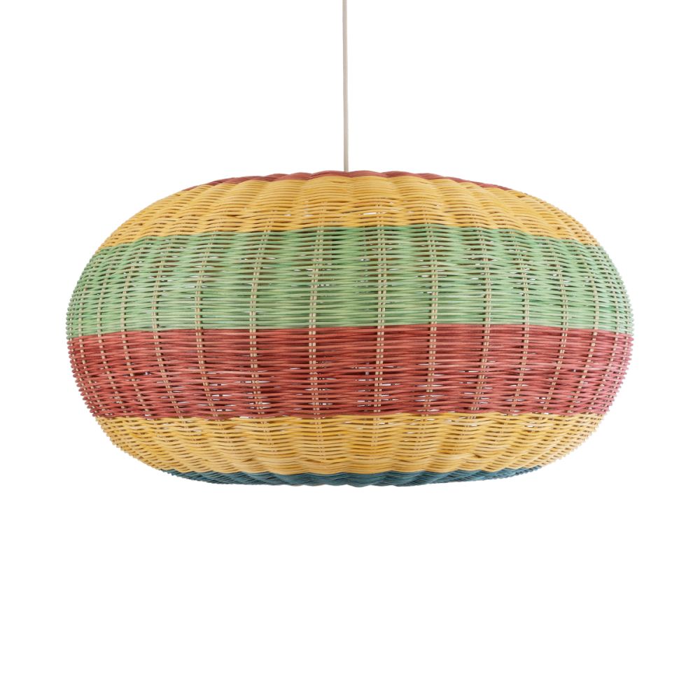 GLOBOSTAR® CABALLEROS 02056 Boho Κρεμαστό Φωτιστικό Οροφής με Ντουί 1 x E27 AC 220-240V IP20 - Πολύχρωμο - Μ70 x Π70 x Υ36cm