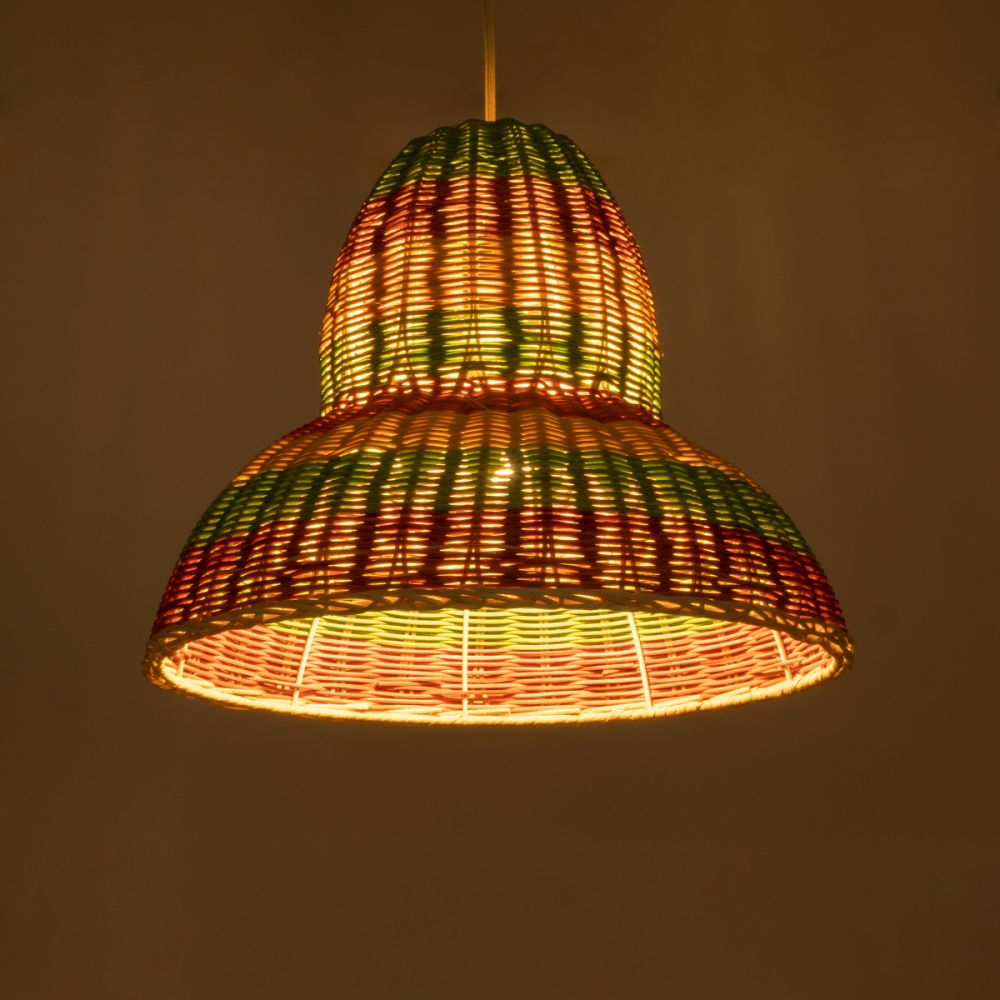 GLOBOSTAR® CABALLEROS 02057 Boho Κρεμαστό Φωτιστικό Οροφής με Ντουί 1 x E27 AC 220-240V IP20 - Πολύχρωμο - Μ40 x Π40 x Υ30cm