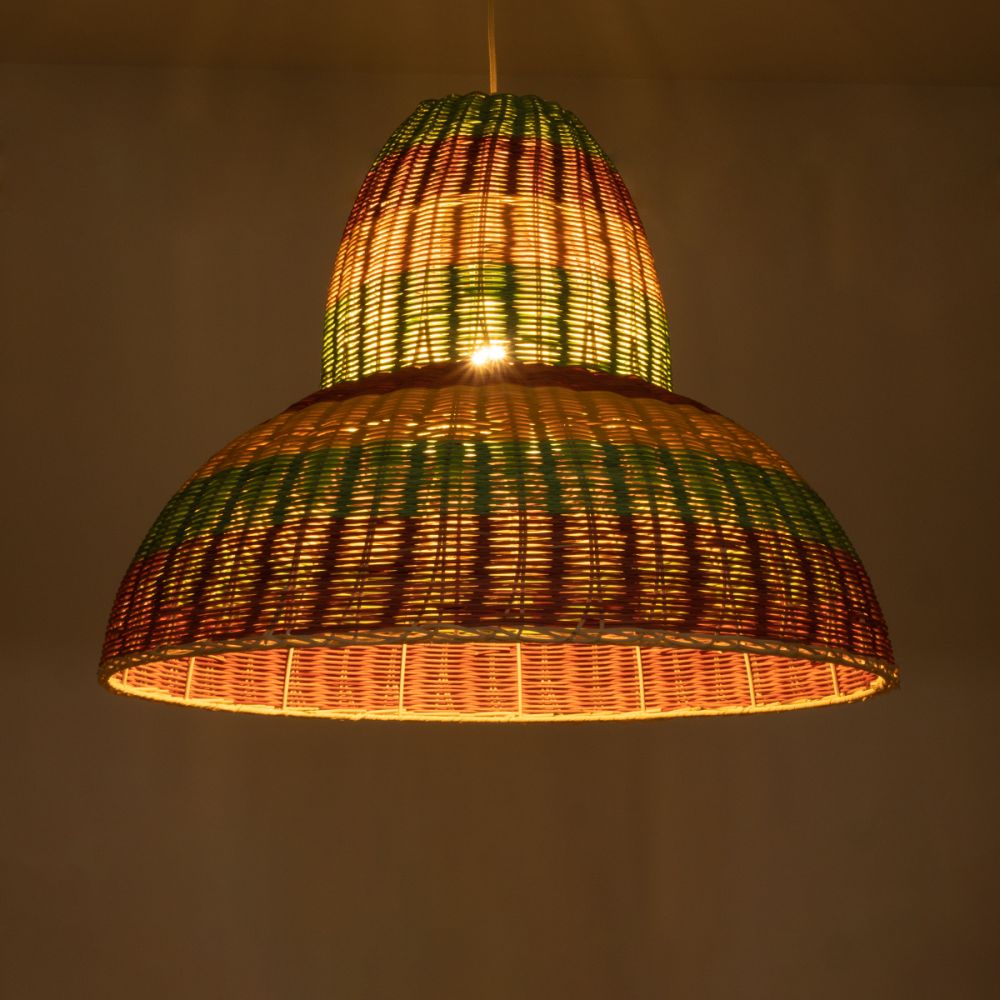 GLOBOSTAR® CABALLEROS 02058 Boho Κρεμαστό Φωτιστικό Οροφής με Ντουί 1 x E27 AC 220-240V IP20 - Πολύχρωμο - Μ70 x Π70 x Υ60cm