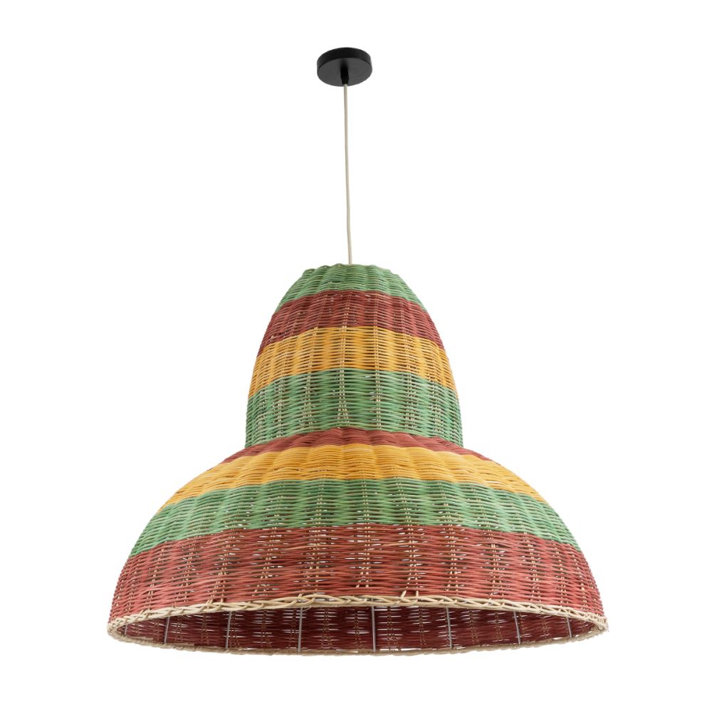 GLOBOSTAR® CABALLEROS 02058 Boho Κρεμαστό Φωτιστικό Οροφής με Ντουί 1 x E27 AC 220-240V IP20 - Πολύχρωμο - Μ70 x Π70 x Υ60cm