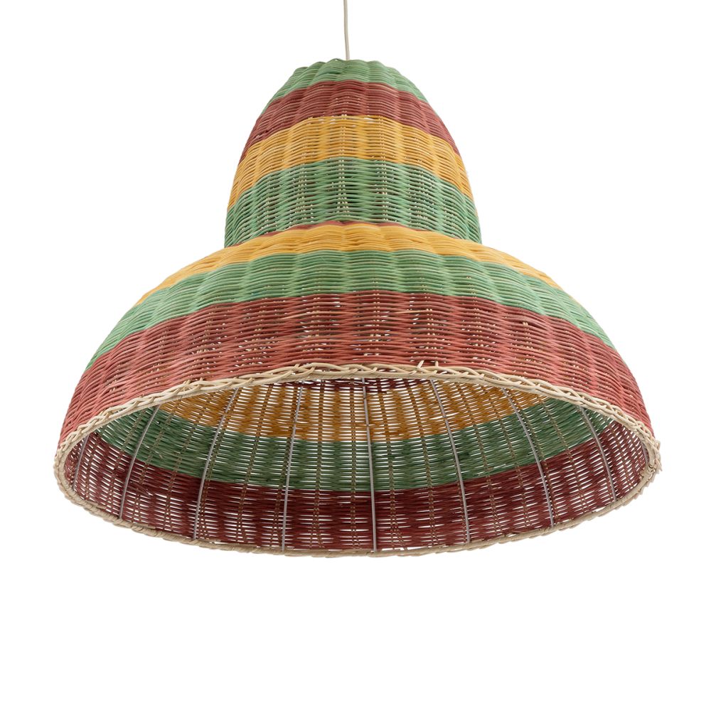 GLOBOSTAR® CABALLEROS 02058 Boho Κρεμαστό Φωτιστικό Οροφής με Ντουί 1 x E27 AC 220-240V IP20 - Πολύχρωμο - Μ70 x Π70 x Υ60cm