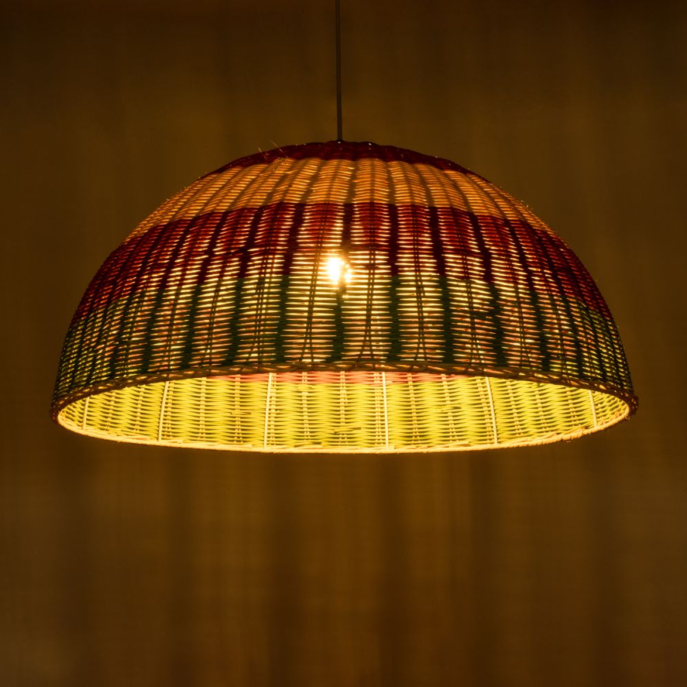 GLOBOSTAR® CABALLEROS 02061 Boho Κρεμαστό Φωτιστικό Οροφής με Ντουί 1 x E27 AC 220-240V IP20 - Πολύχρωμο - Μ70 x Π70 x Υ34cm