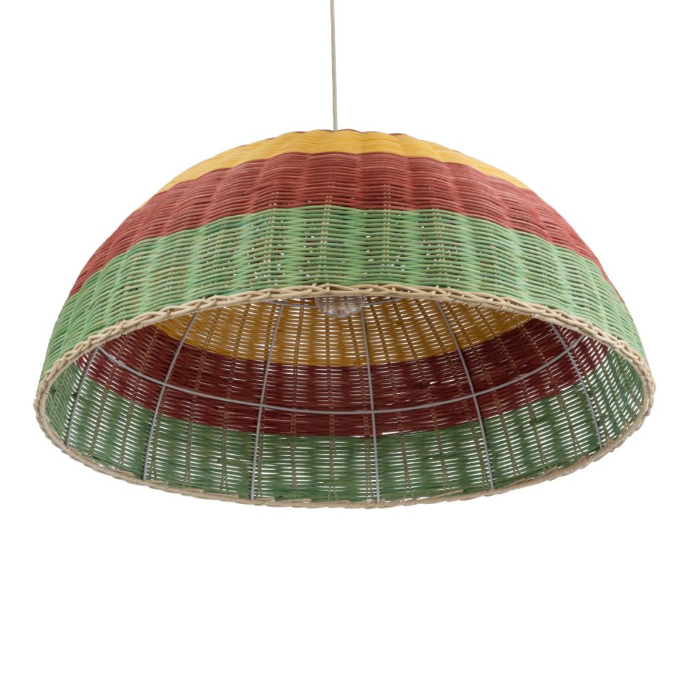 GLOBOSTAR® CABALLEROS 02061 Boho Κρεμαστό Φωτιστικό Οροφής με Ντουί 1 x E27 AC 220-240V IP20 - Πολύχρωμο - Μ70 x Π70 x Υ34cm