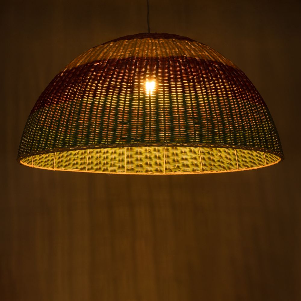 GLOBOSTAR® CABALLEROS 02062 Boho Κρεμαστό Φωτιστικό Οροφής με Ντουί 1 x E27 AC 220-240V IP20 - Πολύχρωμο - Μ100 x Π100 x Υ53cm