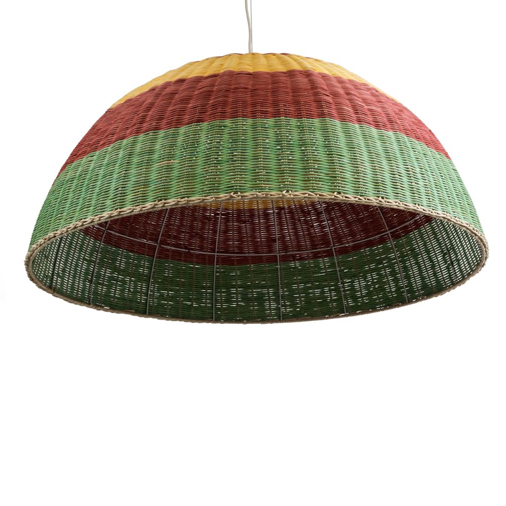 GLOBOSTAR® CABALLEROS 02062 Boho Κρεμαστό Φωτιστικό Οροφής με Ντουί 1 x E27 AC 220-240V IP20 - Πολύχρωμο - Μ100 x Π100 x Υ53cm