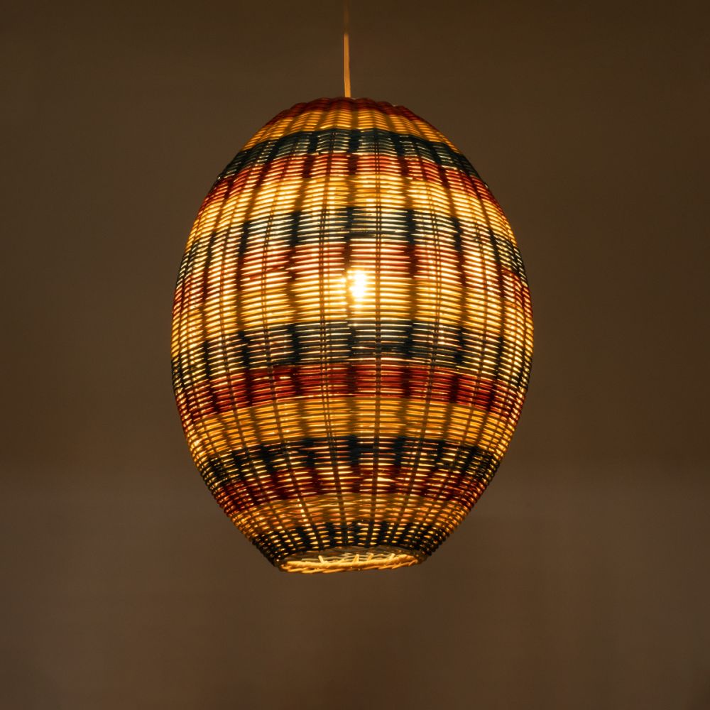 GLOBOSTAR® CABALLEROS 02065 Boho Κρεμαστό Φωτιστικό Οροφής με Ντουί 1 x E27 AC 220-240V IP20 - Πολύχρωμο - Μ40 x Π40 x Υ50cm