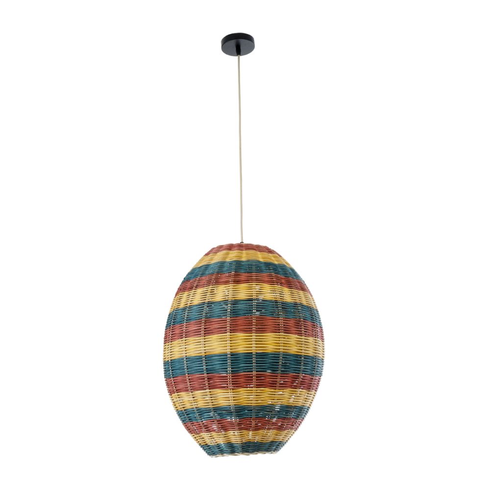 GLOBOSTAR® CABALLEROS 02065 Boho Κρεμαστό Φωτιστικό Οροφής με Ντουί 1 x E27 AC 220-240V IP20 - Πολύχρωμο - Μ40 x Π40 x Υ50cm