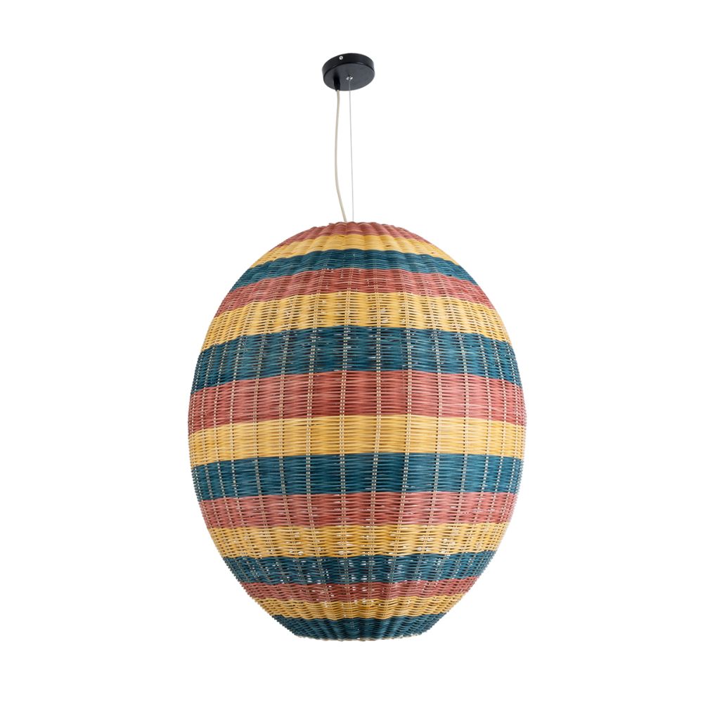GLOBOSTAR® CABALLEROS 02066 Boho Κρεμαστό Φωτιστικό Οροφής με Ντουί 1 x E27 AC 220-240V IP20 - Πολύχρωμο - Μ70 x Π70 x Υ80cm