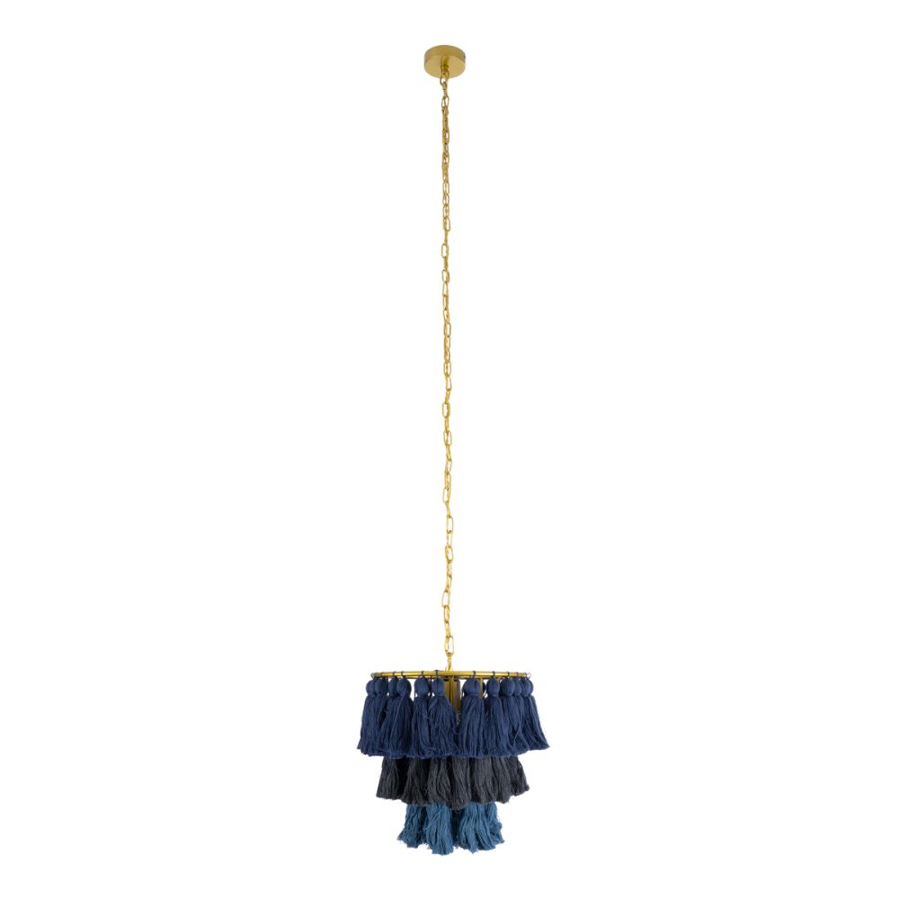 GLOBOSTAR® MISSOULA 02085 Boho Κρεμαστό Φωτιστικό Οροφής με Ντουί 1 x E27 AC 220-240V IP20 - Πολύχρωμο - Μ30 x Π30 x Υ40cm