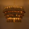 GLOBOSTAR® MISSOULA 02088 Boho Κρεμαστό Φωτιστικό Οροφής με Ντουί 1 x E27 AC 220-240V IP20 - Μπεζ & Χρυσό - Μ60 x Π60 x Υ40cm