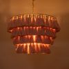 GLOBOSTAR® MISSOULA 02090 Boho Κρεμαστό Φωτιστικό Οροφής με Ντουί 1 x E27 AC 220-240V IP20 - Ροζ & Χρυσό - Μ60 x Π60 x Υ40cm