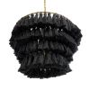 GLOBOSTAR® MISSOULA 02091 Boho Κρεμαστό Φωτιστικό Οροφής με Ντουί 1 x E27 AC 220-240V IP20 - Μαύρο & Χρυσό - Μ60 x Π60 x Υ40cm