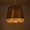 GLOBOSTAR® PUERTORICO 02093 Boho Κρεμαστό Φωτιστικό Οροφής με Ντουί 3 x E27 AC 220-240V IP20 - Μπεζ - Μ80 x Π80 x Υ80cm