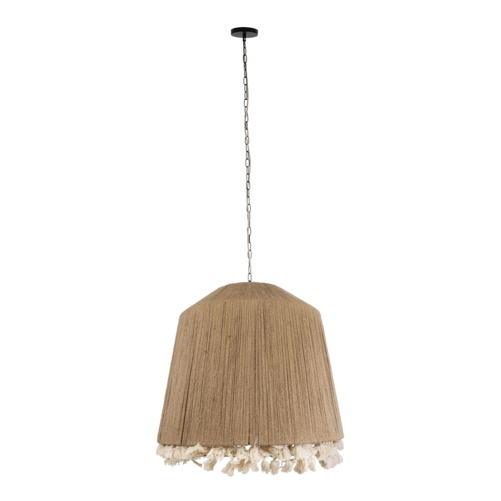 GLOBOSTAR® PUERTORICO 02093 Boho Κρεμαστό Φωτιστικό Οροφής με Ντουί 3 x E27 AC 220-240V IP20 - Μπεζ - Μ80 x Π80 x Υ80cm