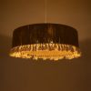 GLOBOSTAR® PUERTORICO 02095 Boho Κρεμαστό Φωτιστικό Οροφής με Ντουί 3 x E27 AC 220-240V IP20 - Μπεζ - Μ80 x Π80 x Υ27cm