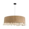 GLOBOSTAR® PUERTORICO 02095 Boho Κρεμαστό Φωτιστικό Οροφής με Ντουί 3 x E27 AC 220-240V IP20 - Μπεζ - Μ80 x Π80 x Υ27cm