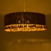 GLOBOSTAR® PUERTORICO 02097 Boho Κρεμαστό Φωτιστικό Οροφής με Ντουί 3 x E27 AC 220-240V IP20 - Μπεζ & Ροζ - Μ80 x Π80 x Υ27cm