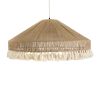 GLOBOSTAR® PUERTORICO 02099 Boho Κρεμαστό Φωτιστικό Οροφής με Ντουί 3 x E27 AC 220-240V IP20 - Μπεζ & Λευκό - Μ80 x Π80 x Υ35cm