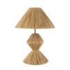 GLOBOSTAR® LUANA 02107 Boho Επιτραπέζιο Φωτιστικό Πορτατίφ με Ντουί 1 x E27 AC 220-240V IP20 - Μπεζ - Μ40 x Π40 x Υ50cm