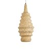 GLOBOSTAR® MAUI 02114 Boho Κρεμαστό Φωτιστικό Οροφής με Ντουί 1 x E27 AC 220-240V IP20 - Μπεζ - Μ30 x Π30 x Y77cm
