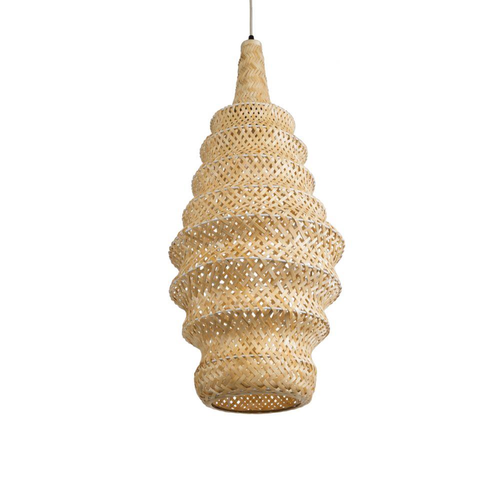 GLOBOSTAR® MAUI 02114 Boho Κρεμαστό Φωτιστικό Οροφής με Ντουί 1 x E27 AC 220-240V IP20 - Μπεζ - Μ30 x Π30 x Y77cm