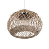 GLOBOSTAR® ECUADOR 02115 Boho Κρεμαστό Φωτιστικό Οροφής με Ντουί 1 x E27 AC 220-240V IP20 - Μπεζ - Μ35 x Π35 x Υ28cm