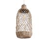 GLOBOSTAR® ECUADOR 02116 Boho Κρεμαστό Φωτιστικό Οροφής με Ντουί 1 x E27 AC 220-240V IP20 - Μπεζ - Μ23 x Π23 x Υ50cm