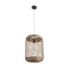 GLOBOSTAR® ECUADOR 02117 Boho Κρεμαστό Φωτιστικό Οροφής με Ντουί 1 x E27 AC 220-240V IP20 - Μπεζ - Μ28 x Π28 x Υ40cm