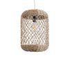 GLOBOSTAR® ECUADOR 02117 Boho Κρεμαστό Φωτιστικό Οροφής με Ντουί 1 x E27 AC 220-240V IP20 - Μπεζ - Μ28 x Π28 x Υ40cm