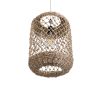 GLOBOSTAR® ECUADOR 02117 Boho Κρεμαστό Φωτιστικό Οροφής με Ντουί 1 x E27 AC 220-240V IP20 - Μπεζ - Μ28 x Π28 x Υ40cm