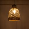 GLOBOSTAR® ECUADOR 02118 Boho Κρεμαστό Φωτιστικό Οροφής με Ντουί 1 x E27 AC 220-240V IP20 - Μπεζ - Μ25 x Π25 x Υ35cm