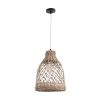 GLOBOSTAR® ECUADOR 02118 Boho Κρεμαστό Φωτιστικό Οροφής με Ντουί 1 x E27 AC 220-240V IP20 - Μπεζ - Μ25 x Π25 x Υ35cm
