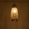 GLOBOSTAR® ECUADOR 02119 Boho Κρεμαστό Φωτιστικό Οροφής με Ντουί 1 x E27 AC 220-240V IP20 - Μπεζ - Μ15 x Π15 x Υ35cm