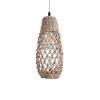GLOBOSTAR® ECUADOR 02119 Boho Κρεμαστό Φωτιστικό Οροφής με Ντουί 1 x E27 AC 220-240V IP20 - Μπεζ - Μ15 x Π15 x Υ35cm