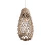 GLOBOSTAR® ECUADOR 02119 Boho Κρεμαστό Φωτιστικό Οροφής με Ντουί 1 x E27 AC 220-240V IP20 - Μπεζ - Μ15 x Π15 x Υ35cm