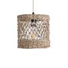 GLOBOSTAR® ECUADOR 02120 Boho Κρεμαστό Φωτιστικό Οροφής με Ντουί 1 x E27 AC 220-240V IP20 - Μπεζ - Μ20 x Π20 x Υ20cm