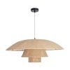 GLOBOSTAR® ZORA 02139 Boho Κρεμαστό Φωτιστικό Οροφής με Ντουί 1 x E27 AC 220-240V IP20 - Μπεζ - Μ80 x Π80 x Υ32cm