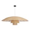 GLOBOSTAR® ZORA 02140 Boho Κρεμαστό Φωτιστικό Οροφής με Ντουί 1 x E27 AC 220-240V IP20 - Μπεζ - Μ120 x Π120 x Υ40cm