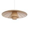 GLOBOSTAR® ZORA 02140 Boho Κρεμαστό Φωτιστικό Οροφής με Ντουί 1 x E27 AC 220-240V IP20 - Μπεζ - Μ120 x Π120 x Υ40cm