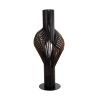 GLOBOSTAR® MIHIRO 02151 Boho Επιδαπέδιο Φωτιστικό με Ντουί 1 x E27 AC 220-240V IP20 - Καφέ & Μαύρο - Μ48 x Π48 x Υ120cm