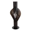 GLOBOSTAR® MIHIRO 02151 Boho Επιδαπέδιο Φωτιστικό με Ντουί 1 x E27 AC 220-240V IP20 - Καφέ & Μαύρο - Μ48 x Π48 x Υ120cm
