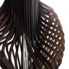 GLOBOSTAR® MIHIRO 02151 Boho Επιδαπέδιο Φωτιστικό με Ντουί 1 x E27 AC 220-240V IP20 - Καφέ & Μαύρο - Μ48 x Π48 x Υ120cm
