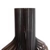 GLOBOSTAR® MIHIRO 02151 Boho Επιδαπέδιο Φωτιστικό με Ντουί 1 x E27 AC 220-240V IP20 - Καφέ & Μαύρο - Μ48 x Π48 x Υ120cm