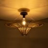 GLOBOSTAR® PALERMO 02152 Boho Κρεμαστό Φωτιστικό Οροφής με Ντουί 1 x E27 AC 220-240V IP20 - Μπεζ - Μ60 x Π60 x Υ36cm