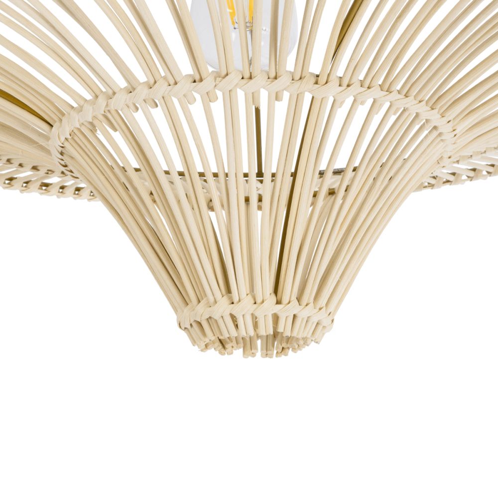 GLOBOSTAR® PALERMO 02152 Boho Κρεμαστό Φωτιστικό Οροφής με Ντουί 1 x E27 AC 220-240V IP20 - Μπεζ - Μ60 x Π60 x Υ36cm