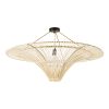 GLOBOSTAR® PALERMO 02153 Boho Φωτιστικό Οροφής με Ντουί 1 x E27 AC 220-240V IP20 - Μπεζ - Μ100 x Π100 x Υ55cm