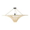 GLOBOSTAR® PALERMO 02153 Boho Φωτιστικό Οροφής με Ντουί 1 x E27 AC 220-240V IP20 - Μπεζ - Μ100 x Π100 x Υ55cm