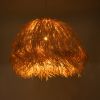 GLOBOSTAR® GUADELOUPE 02155 Boho Κρεμαστό Φωτιστικό Οροφής με Ντουί 1 x E27 AC 220-240V IP20 - Καφέ - Μ80 x Π80 x Υ60cm